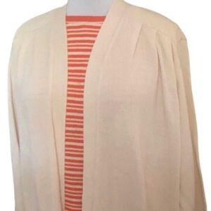 ST. JOHN by Marie Gray SZ L long sleeve open cardigan with pocket’s designer